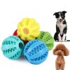 Dog Squeaky Chew Toy ;Tooth Cleaning Ball Bite Resistant
